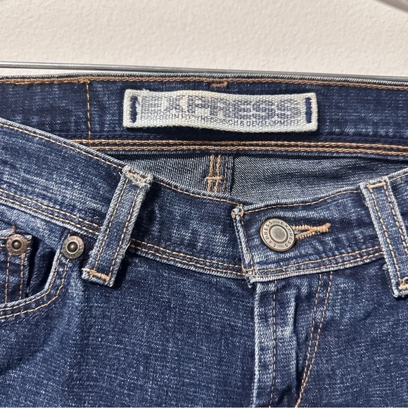 Y2K Express Precision Fit Stretch Low Slung Flare Jeans Medium Wash Size 5/6 S - Picture 14 of 15